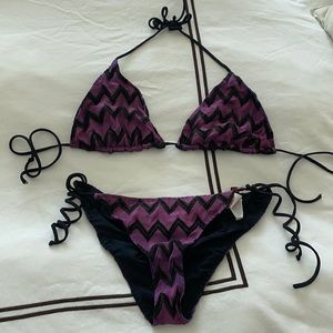 Missoni bikini purple zig zag size 46
